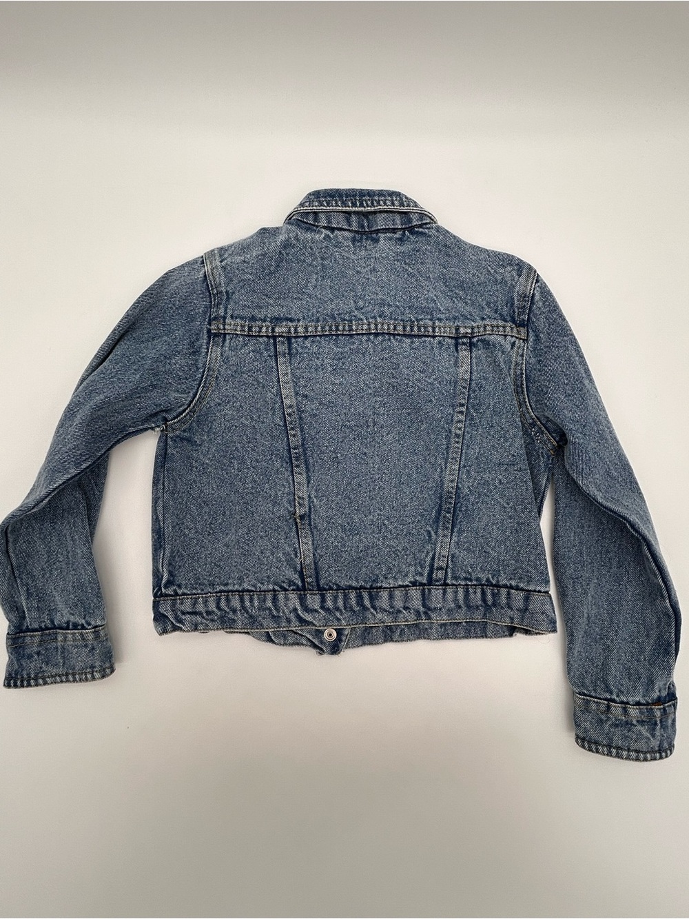 7 For All Mankind Girls' Distressed Blue Denim Jacket Size 6 - Picture 9 of 11